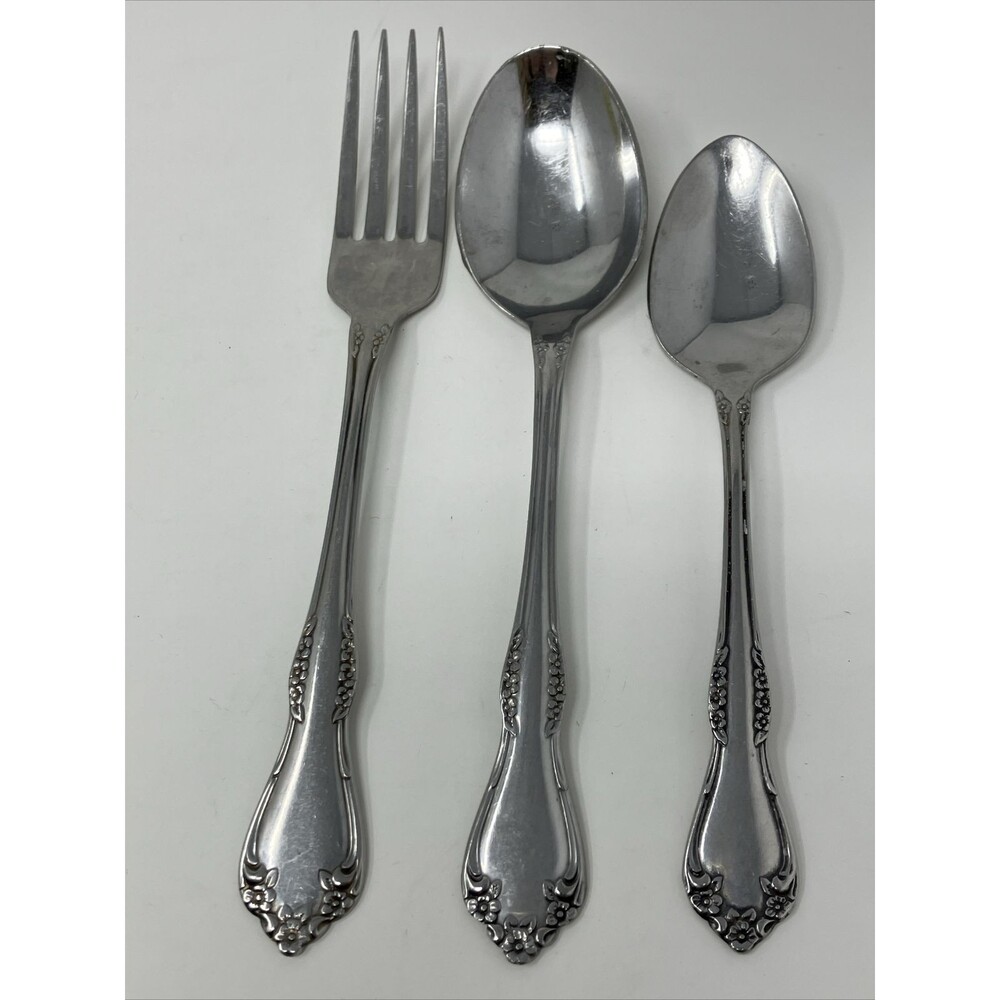 Oneida MANSFIELD Amadeus Stainless 3 Piece Set Wm A Rogers Flatware Fork Spoons